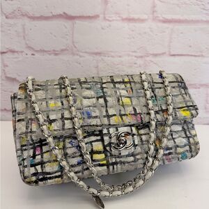 Chanel Medium Calfskin Hand Painted Graffiti Flap Bag